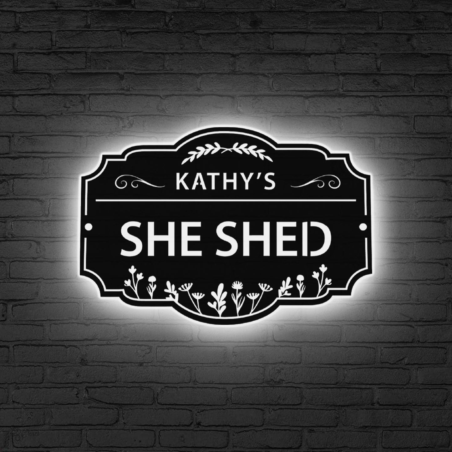 Custom Craft Room Metal Sign LED Lights, Creative Room Sign, Personalized Craft Room Sign, Gift for her, Craft Room Decor, She Shed Decor