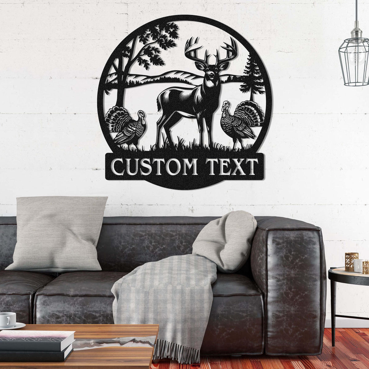Personalized Metal Deer Cabin Sign Wall, Deer Hunter Gift, Cabin Decor, Hunting Sign, Custom Last Name Sign, Outdoor Decor, Lodge Decoration