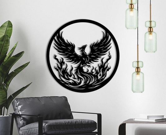 Phoenix Metal Sign Wall Art, Phoenix Wall Decoration, Phoenix Decor, Indoor decor, Home Decoration, Indoor Decor, Fire Bird Eagle, Home Art