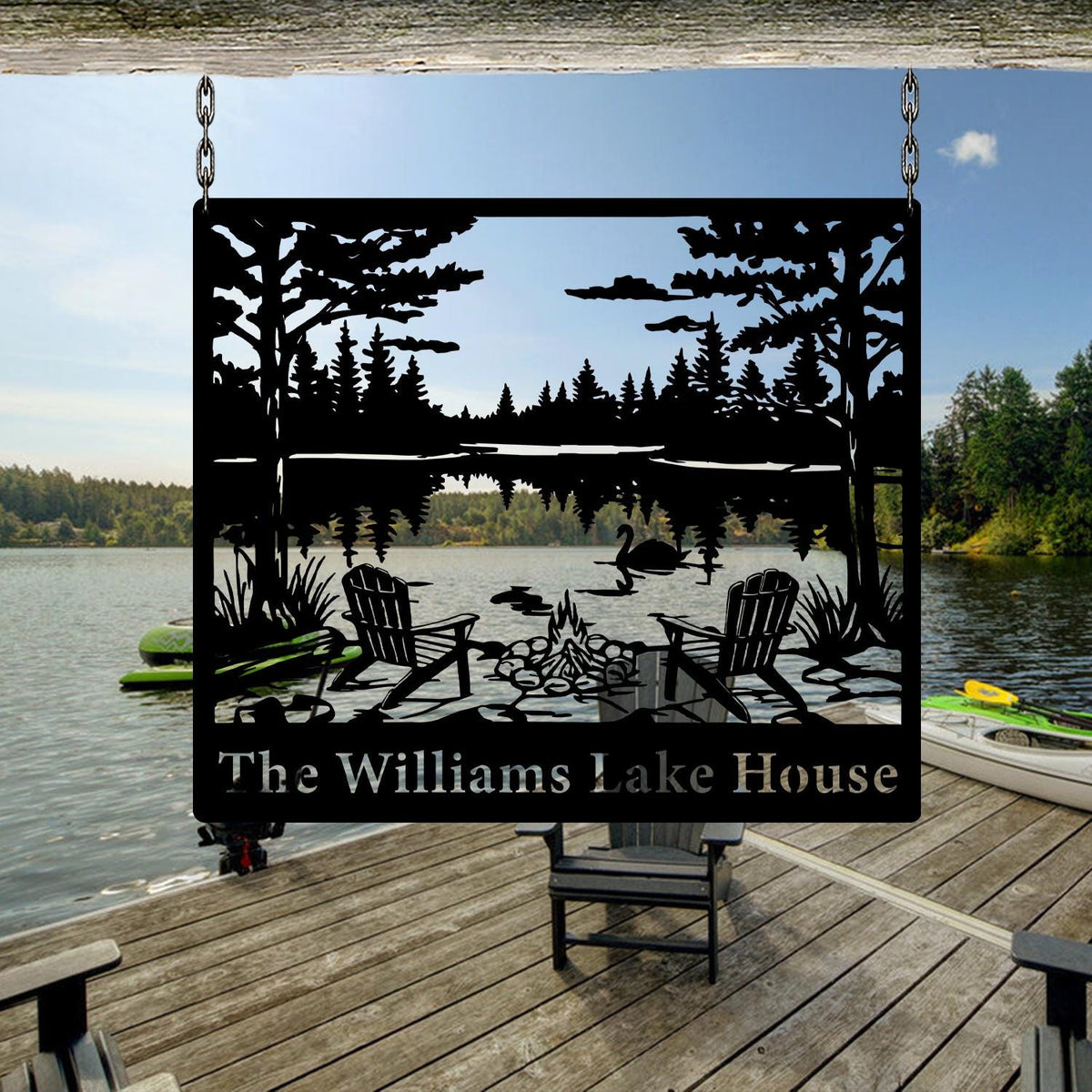 Custom Lake house Metal Wall Sign Art, Farmhouse Gift, Mountain House Sign, Family Name Sign, Last Name Metal, Wall Hanging, Indoor Outdoor