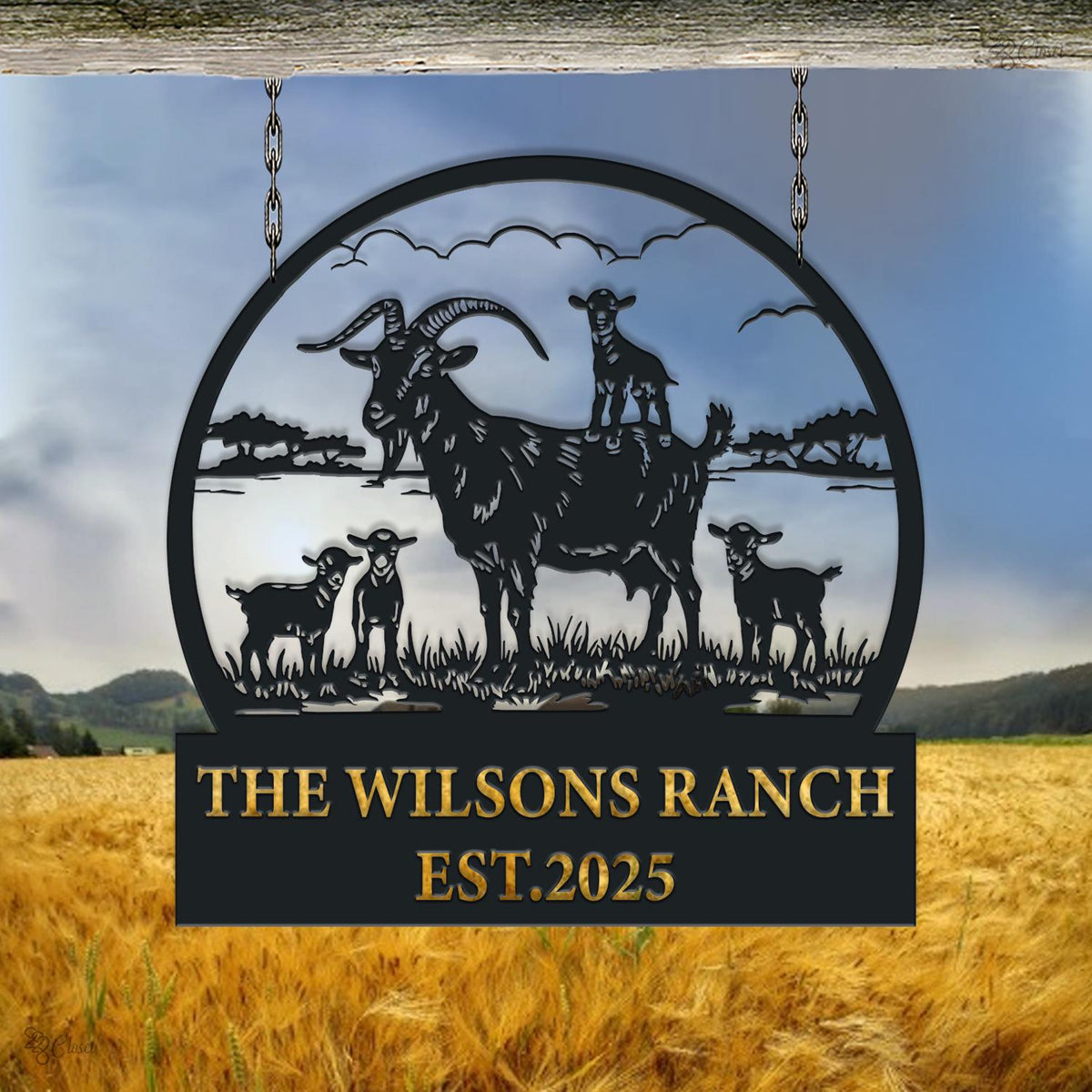 Custom Goat Farm Sign, Goat Ranch Metal Sign, Goat Sign, Goat Metal Sign Personalized, Farmhouse Wall Decor, Metal Barn Sign, Farmhouse Sign