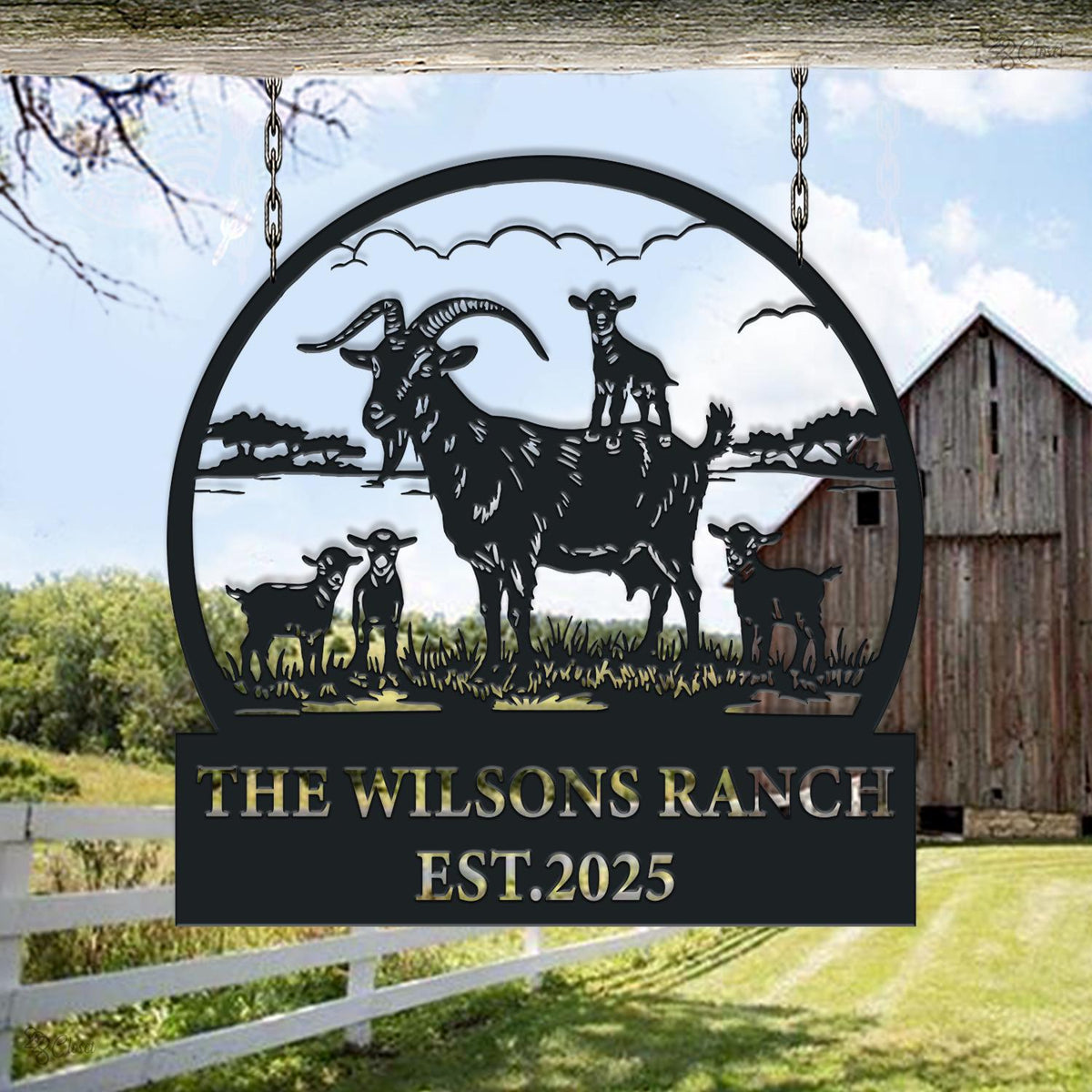 Custom Goat Farm Sign, Goat Ranch Metal Sign, Goat Sign, Goat Metal Sign Personalized, Farmhouse Wall Decor, Metal Barn Sign, Farmhouse Sign