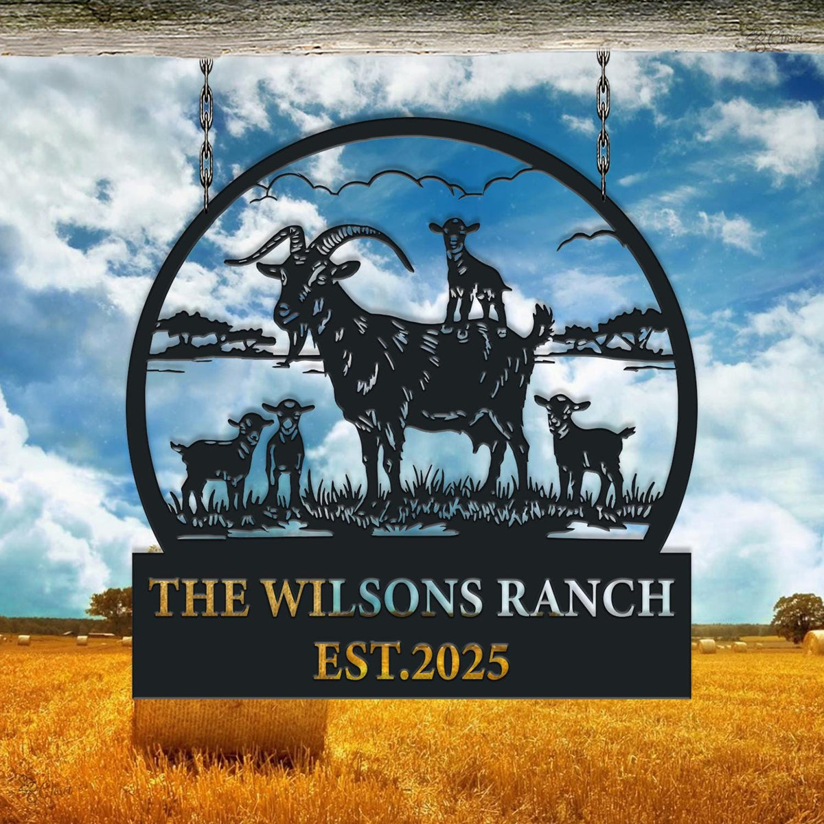 Custom Goat Farm Sign, Goat Ranch Metal Sign, Goat Sign, Goat Metal Sign Personalized, Farmhouse Wall Decor, Metal Barn Sign, Farmhouse Sign