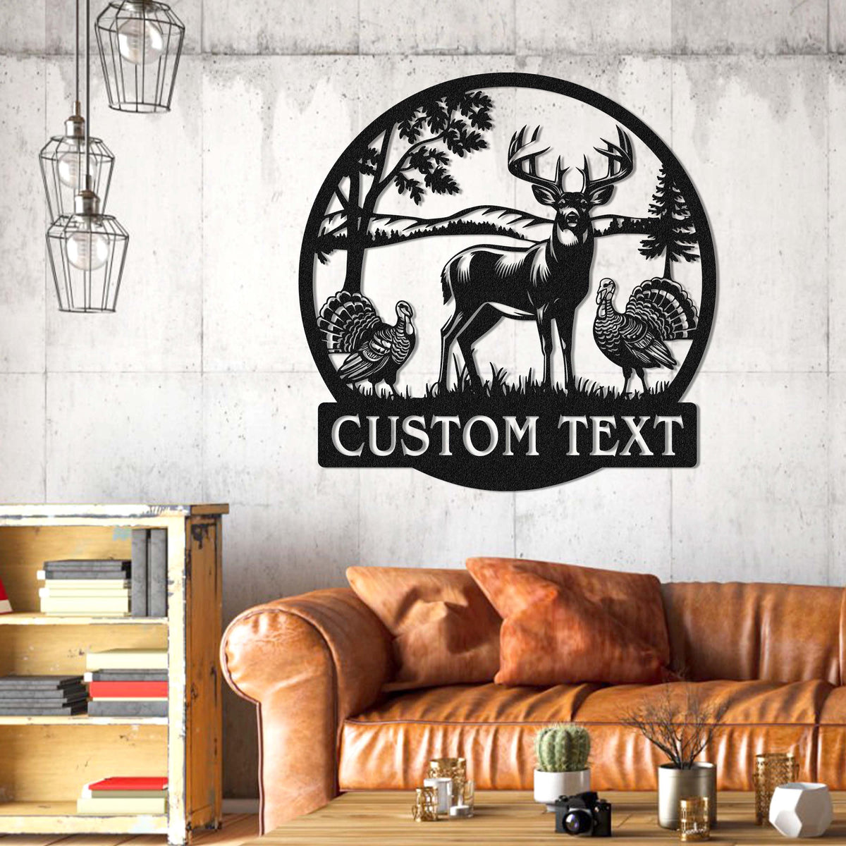 Personalized Metal Deer Cabin Sign Wall, Deer Hunter Gift, Cabin Decor, Hunting Sign, Custom Last Name Sign, Outdoor Decor, Lodge Decoration
