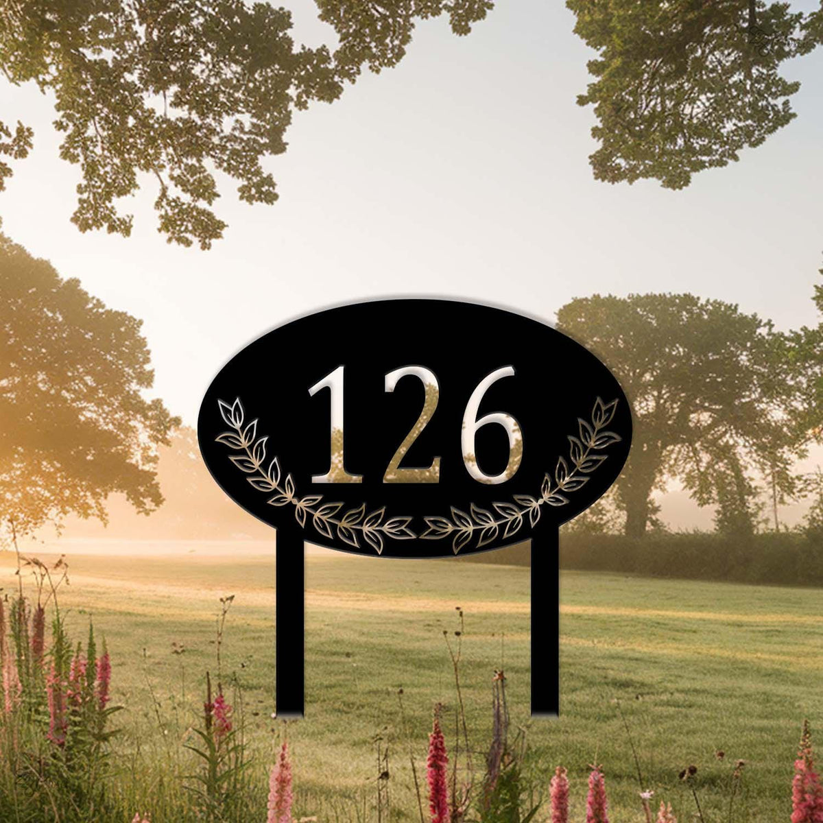 Custom House Number Sign, Metal Address Garden, Metal House Number Stake, Home entrance sign, Metal number plaque, Family Gift, Lawn number