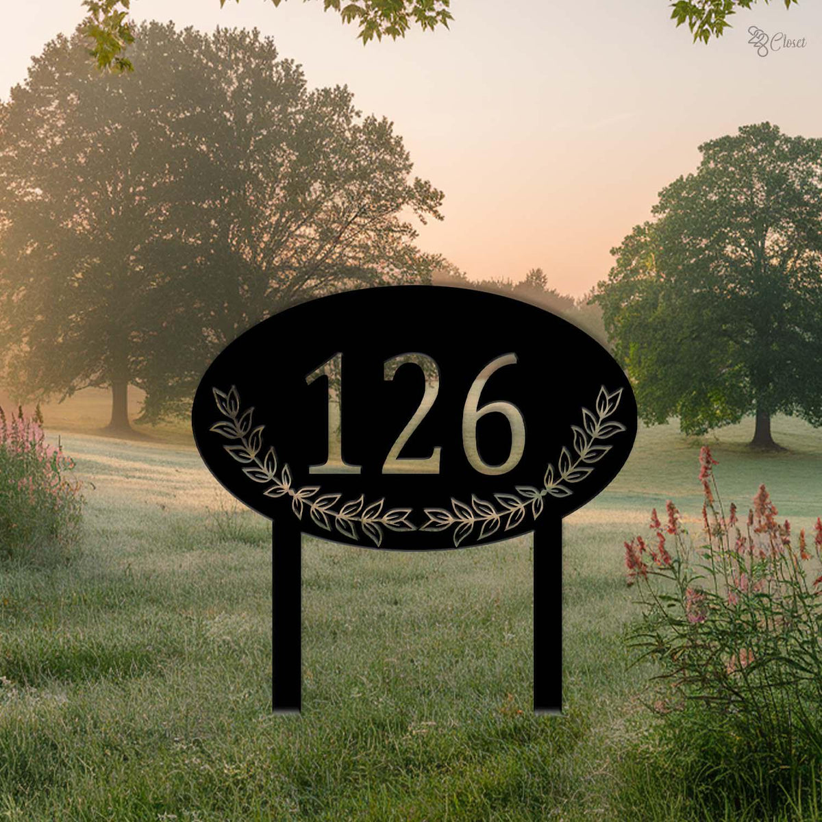 Custom House Number Sign, Metal Address Garden, Metal House Number Stake, Home entrance sign, Metal number plaque, Family Gift, Lawn number