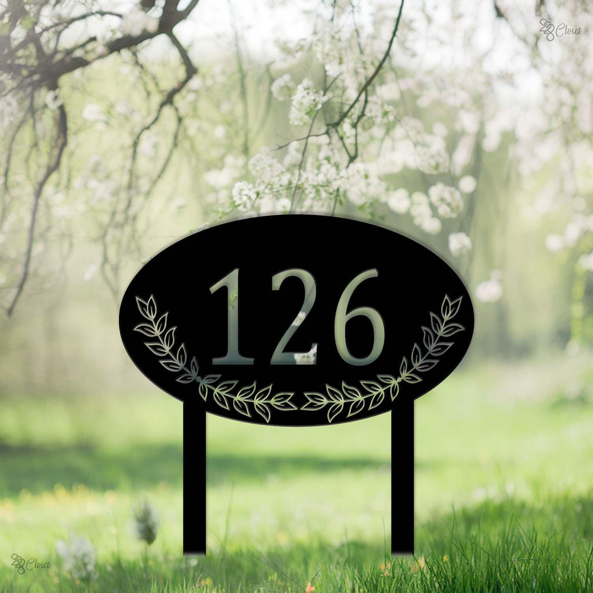 Custom House Number Sign, Metal Address Garden, Metal House Number Stake, Home entrance sign, Metal number plaque, Family Gift, Lawn number