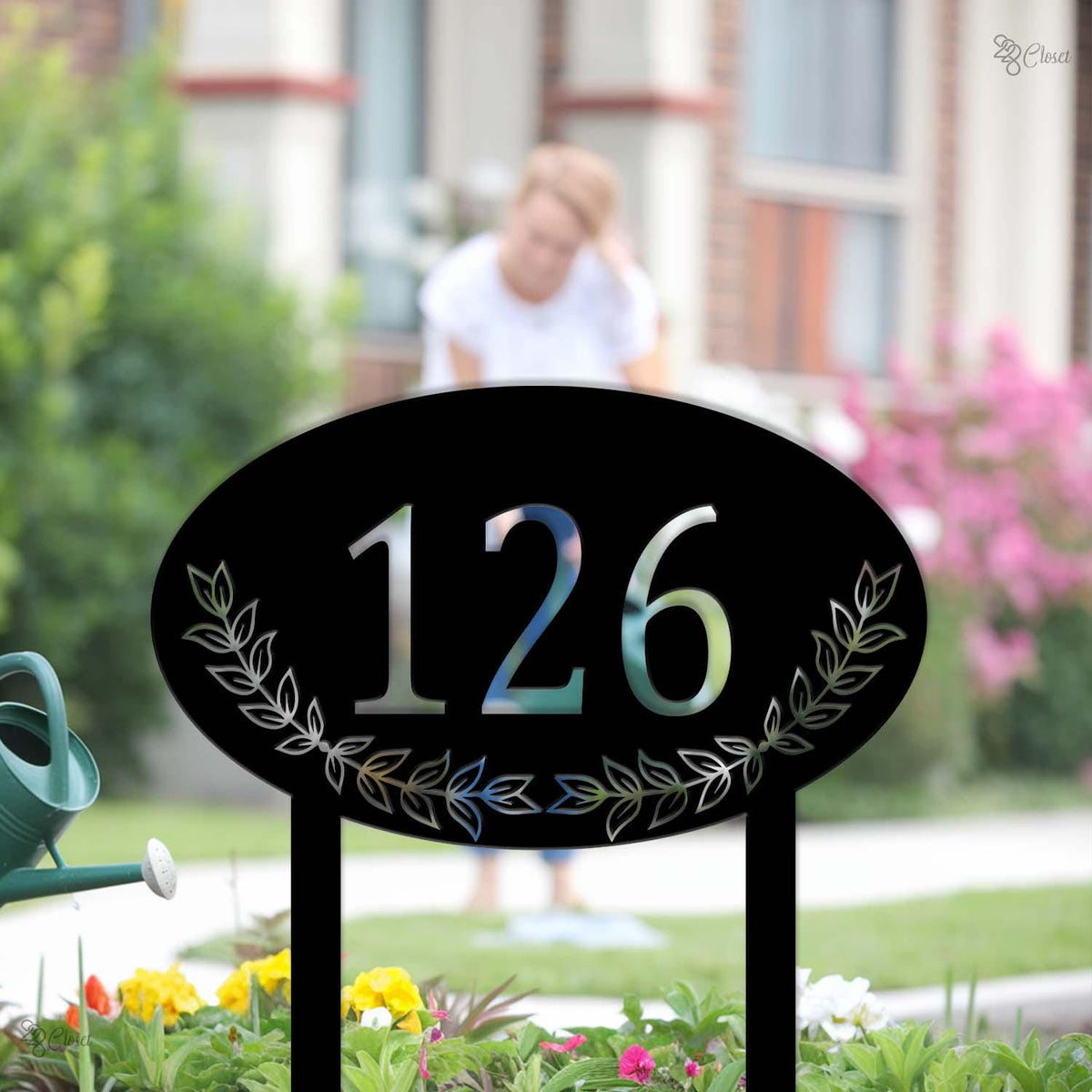 Custom House Number Sign, Metal Address Garden, Metal House Number Stake, Home entrance sign, Metal number plaque, Family Gift, Lawn number