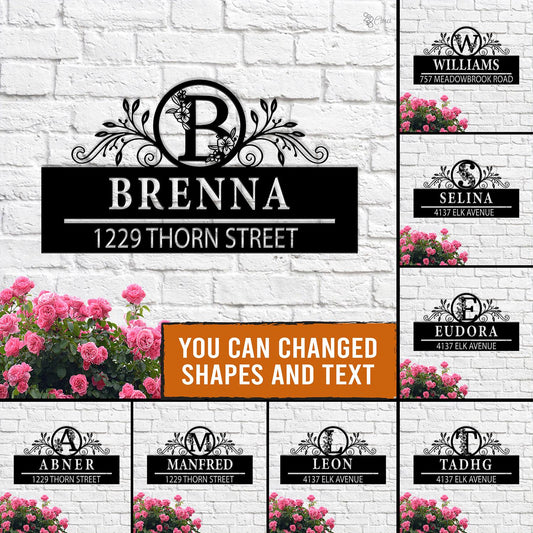 Custom Address Sign, House Number Wall Sign, Metal Address Wall, Housewarming gift, Gift for family, Modern address sign, House number decor