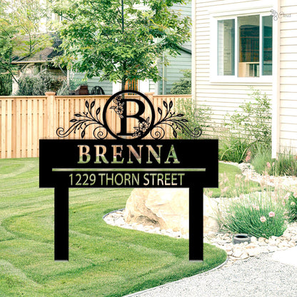 Custom Address Sign, House Number Wall Sign, Metal Address Wall, Housewarming gift, Gift for family, Modern address sign, House number decor