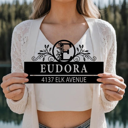 Custom Address Sign, House Number Wall Sign, Metal Address Wall, Housewarming gift, Gift for family, Modern address sign, House number decor