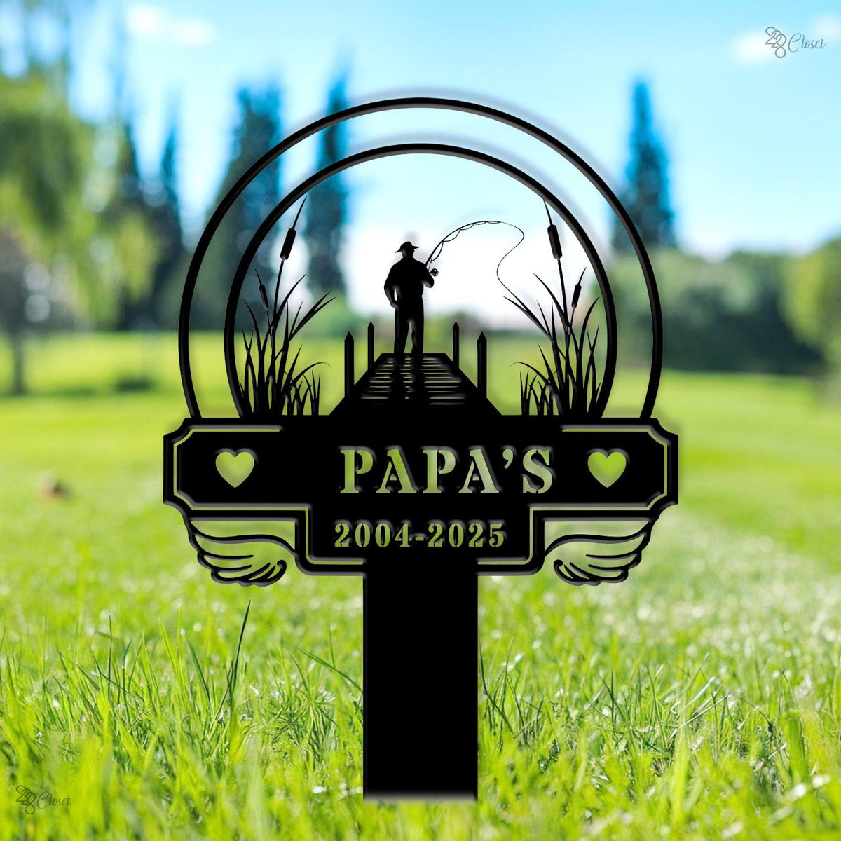 Custom Fishing Memorial Sign, Personalized Papa’s Dock Plaque, Dad Loss,Sympathy Gift,Fishing memorial,Memorial sign,Papa’s Fishing Memorial