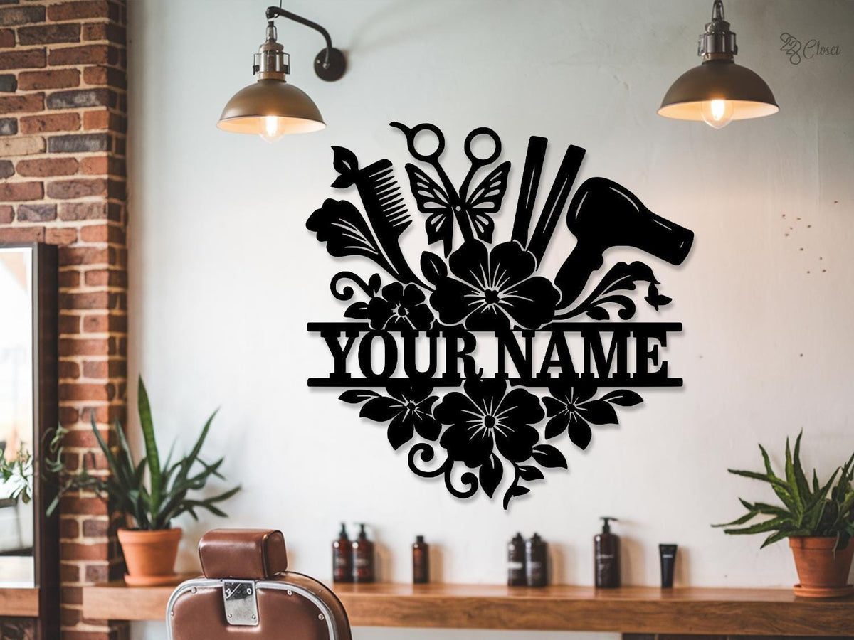 Personalized Hair Stylist Metal Sign, Custom Hair Stylist Gifts, Hair Salon Decor Beauty Salon Decor, Hairdresser Gifts Xmas Gift for her