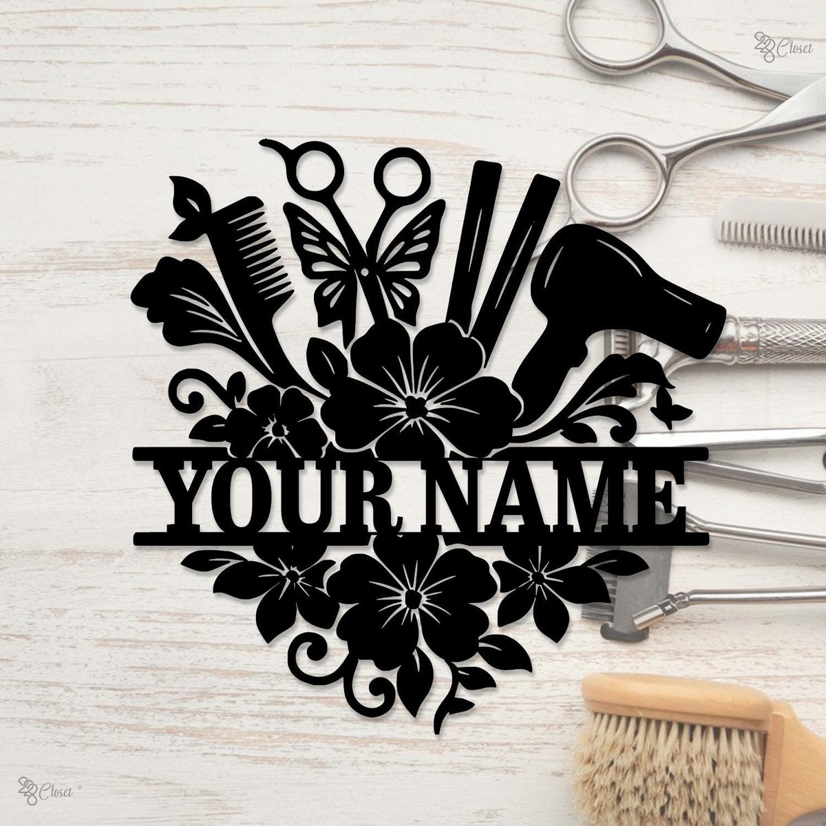 Personalized Hair Stylist Metal Sign, Custom Hair Stylist Gifts, Hair Salon Decor Beauty Salon Decor, Hairdresser Gifts Xmas Gift for her