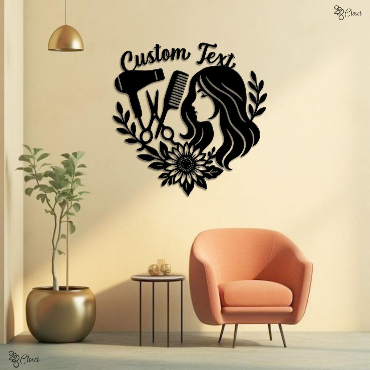 Custom Hair Salon Decor, Personalized Hair Dresser Metal Sign, Hair Salon Wall Art, Hair Stylist Gifts, Gift For Hair Stylist, Gift for her