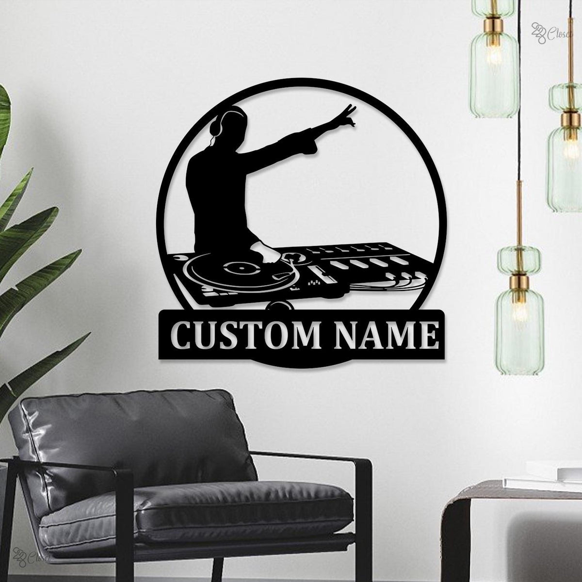 Personalized DJ Metal Sign, Custom DJ Gifts, Christmas Gifts For DJ, Dj Room Decor, Dj Name Sign,Dj Club Decor Music Room Decor Gift for him