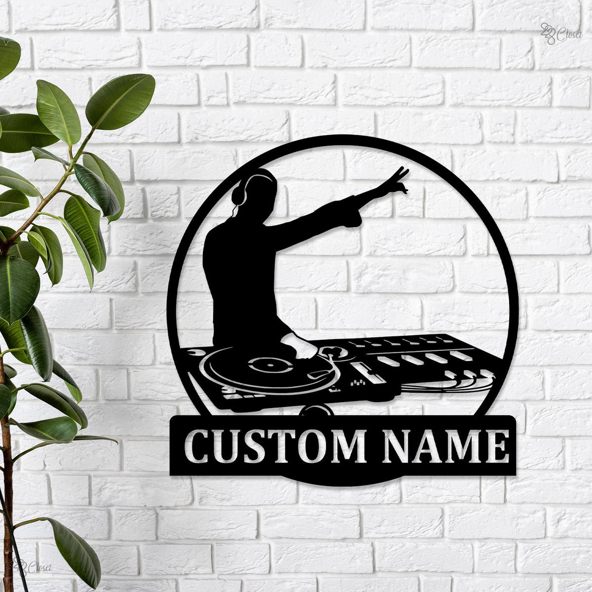 Personalized DJ Metal Sign, Custom DJ Gifts, Christmas Gifts For DJ, Dj Room Decor, Dj Name Sign,Dj Club Decor Music Room Decor Gift for him