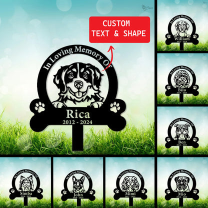 Custom Dog Memorial Stake, Dog Grave Marker, Pet Memorial Plaque, Personalized Dog Garden Sign, Pet Sympathy Gift,Dog Sympathy Gift Dog Loss