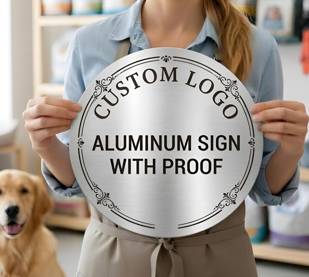 Custom Metal Sign with Logo, Personalized Office Decor, Custom Outdoor Sign, Any Shape Sign, Aluminum Sign, Business Logo Opening Gifts